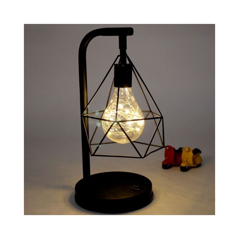 Lampada da notte industriale Vintage retrò nera