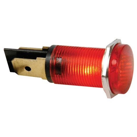 LAMPADA DA PANNELLO TONDO 14mm 220V ROSSO