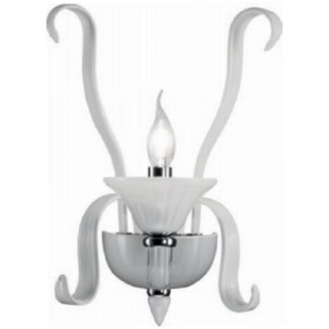 Lampada da parete 1 luce in vetro 1xE14 40W MANON Bianco Latte