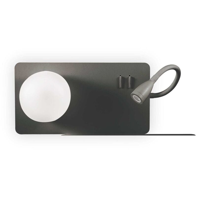 Ideal Lux - Applique Moderna Book-2 Metallo Nero 2 Luci 3W 3000K Luce Calda