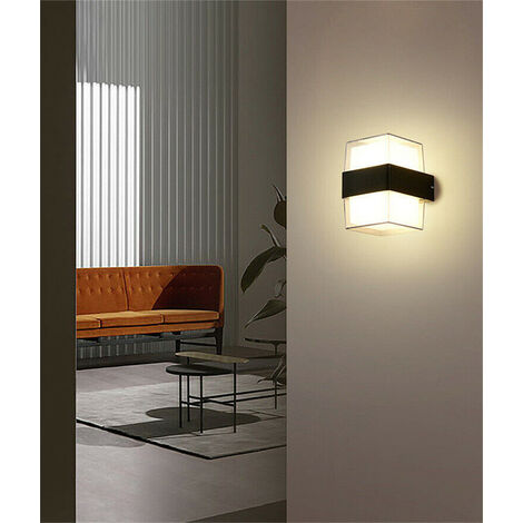 Lampada da parete a LED 2 pezzi Lampada da cubo da 10 W con luce su e giù,Bianco