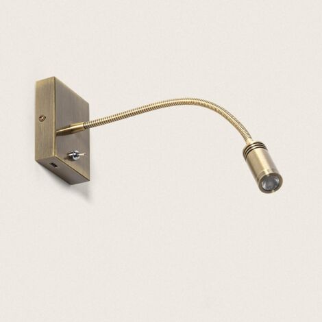 Lampada da Parete a LED 2.5W Metallo con Porta USB Apsley Oro