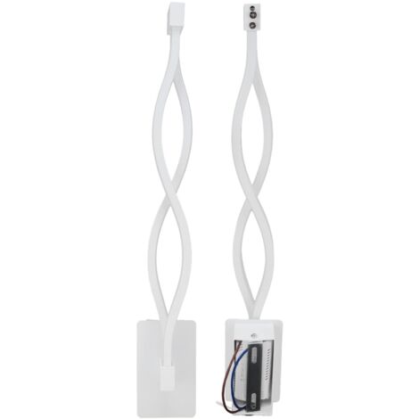 Lampada da parete a LED a forma d'onda temperatura tricolore telecomando luce comodino decorazione della casa AC 170245V (21W bianco)
