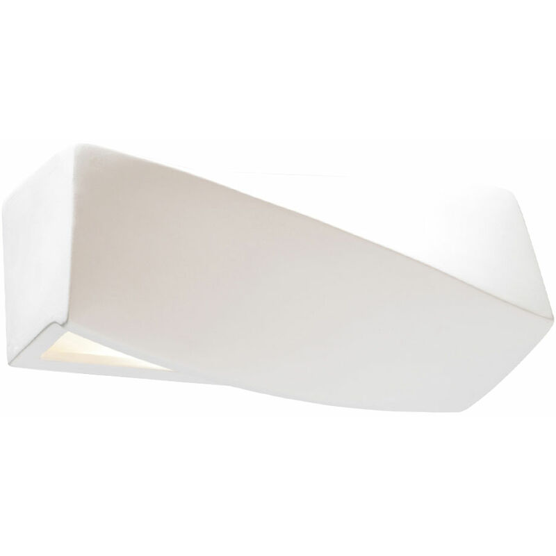 Image of Etc-shop - Lampada da parete a led lampada da parete bianca in ceramica lampada da parete interna sopra e sotto vano scale, lampada verniciabile, 1x