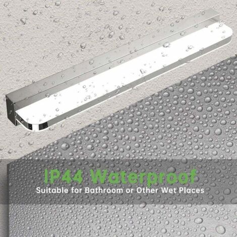 Lampada da parete a LED bianca fredda da 7W e 42 cm, impermeabile IP44, per specchio da bagno, 6000K 600LM, in acrilico, moderna, per mobiletto da bagno.
