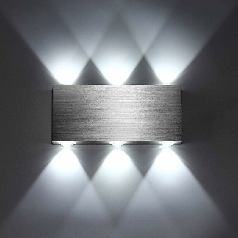 Image of Lampada da parete a LED da 6W Lampada da parete moderna su e giù per interni Alluminio a risparmio energetico per corridoio Corridoio Soggiorno