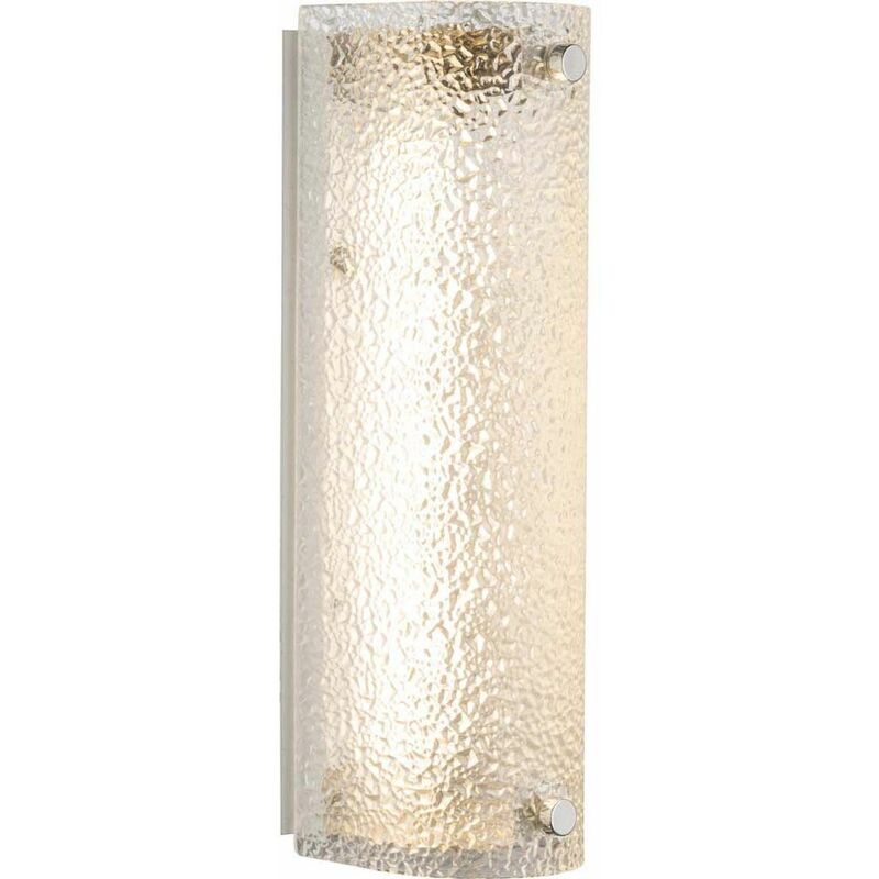 Image of Lampada da parete a LED, lampada da parete, faretto da parete, interruttore, vetro cromato ghiacciato