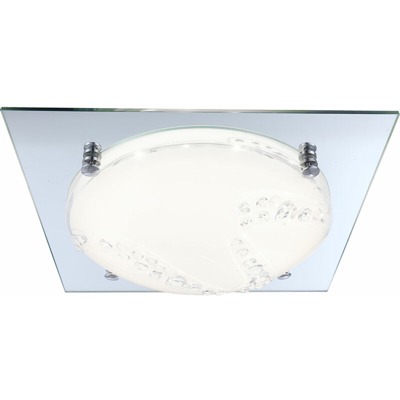 Image of Globo - Lampada da soffitto lampada in cristallo Lampada da soffitto lampada in vetro lampada da soggiorno, in cristallo opale, 1x led 12 watt 960