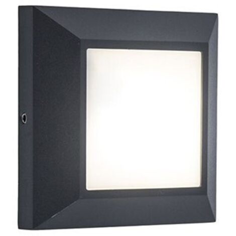Lampada da parete a LED Helena, moderna lampada da soffitto per esterni, in alluminio, antracite, 4,5 Watt, 500 lm, 4000 Kelvin