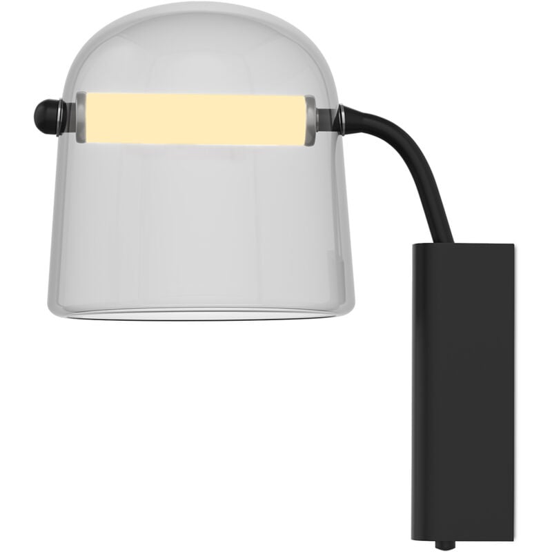 Image of Privatefloor - Lampada da Parete led - Design Moderno - Bim Fumo - Vetro, Ferro - Fumo