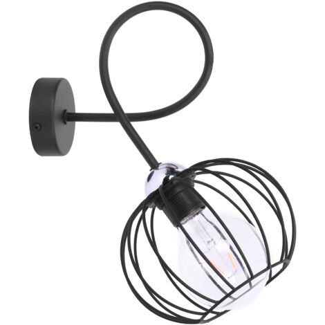 Lampada da parete a LED Loft Wire, cromata E27