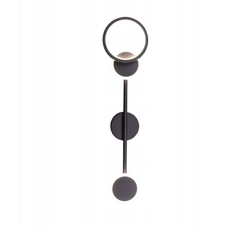 Lampada da parete a LED nera 65 cm