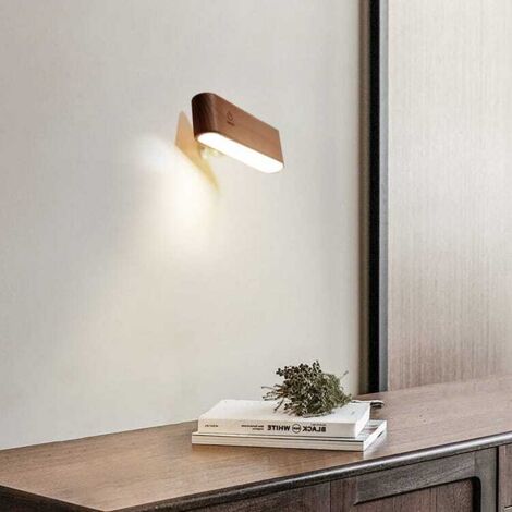 Lampada da parete a LED ricaricabile da 2 pezzi, luce notturna magnetica a luminosità regolabile, lampada da lettura touch girevole a 360°