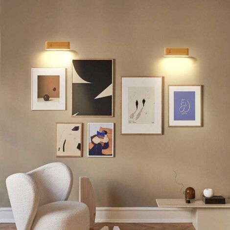 Lampada da parete a LED ricaricabile da 2 pezzi, luce notturna magnetica a luminosità regolabile, lampada da lettura touch girevole a 360°