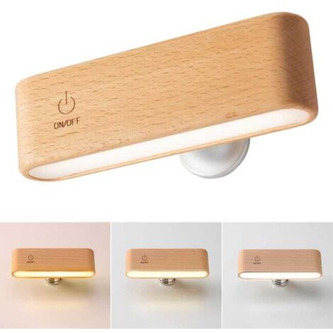 Lampada da parete a LED ricaricabile, luce notturna magnetica a luminosità regolabile, lampada da lettura touch girevole a 360°