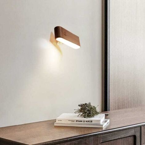 Lampada da parete a LED ricaricabile, luce notturna magnetica con luminosità regolabile, lampada da lettura touch girevole a 360°