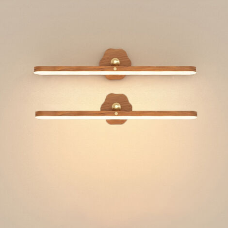 Lampada da parete a LED ricaricabile wireless NICOLA (confezione da 2), luce per mobili sensibile al tocco, luce da parete rotante a 360°, marrone, luce calda, 3W