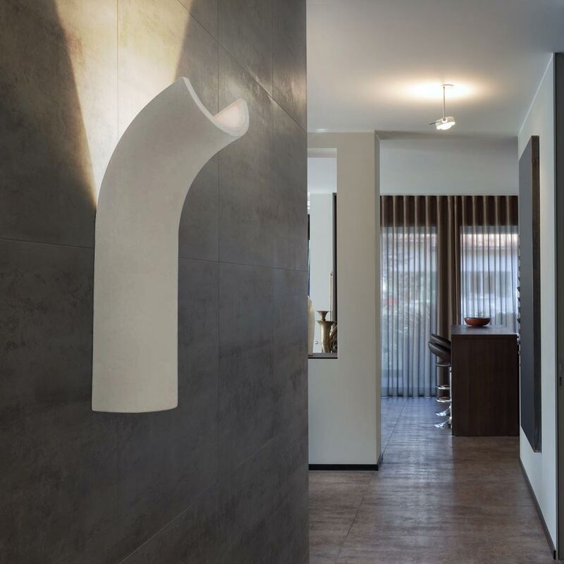 Image of Globo - Lampada da parete in cemento led faretto da parete grigio soggiorno lampada da parete led, 1x led 4.2W 200Lm, WxH 10x30 cm