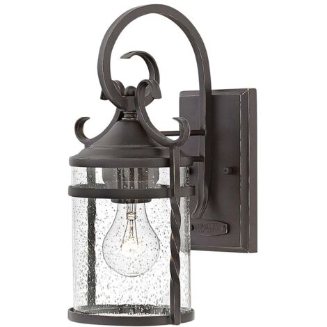 Lampada da parete a muro lanterna luce da esterno vetro resistente alle intemperie attacco E27 nero