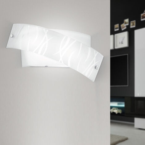 Lampada da parete Agnese bianco 2XE14 max 2X28W IP20 - Applique led da muro design moderno