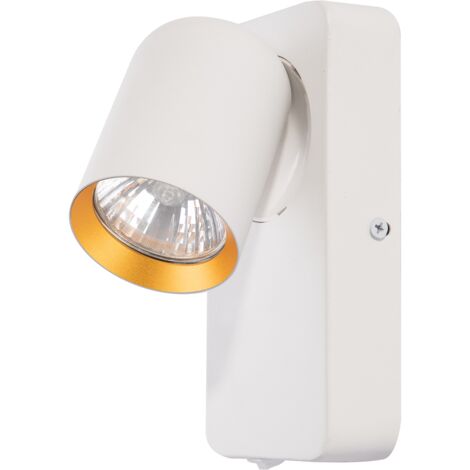 Lampada da parete Andy 1xGU10 bianca + oro