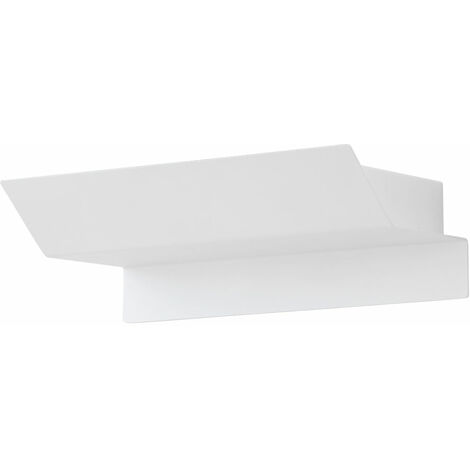Lampada da parete applique da parete per casa lampada da parete per esterni lampada da ingresso, 2 lampadine antispruzzo IP44, acciaio bianco, LED 2,5W 360Lm bianco caldo, LxHxP 21x6,5x10,5 cm