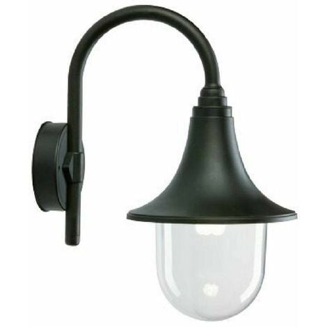 Lampada da Parete Applique in Basso con Braccio Illuminazione Esterno Nero Sovil