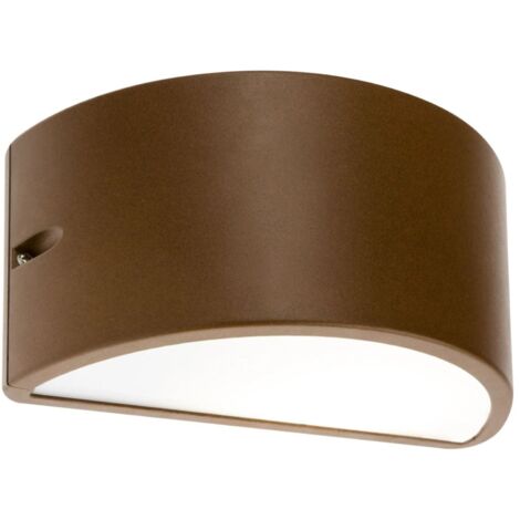 Lampada da parete applique "Umbe" mezza luna chiusa per esterno 60 w -Alluminio