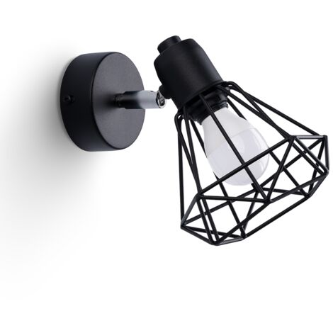 Lampada da parete Artemis nero 18x18x15cm Sollux