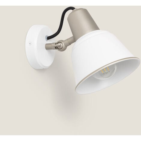 LEDKIA Lampada da Parete Bagno Metallo Birzay Bianco