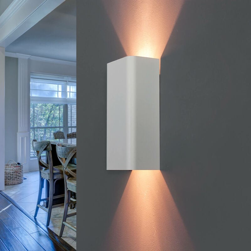 Image of Licht-erlebnisse - Applique interni Lampada da parete con design moderno UpDown Faretto Spot color bianco Illuminazione indiretta salotto corridoio