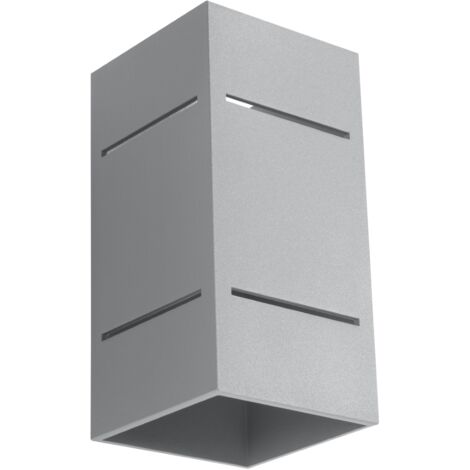 Lampada da parete Blocco grigio 10x20x12cm Sollux