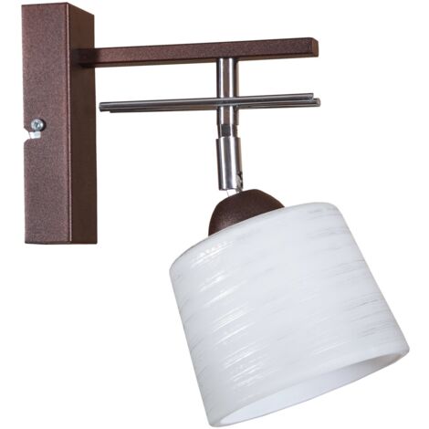LAMPADA DA PARETE CON LAMPADA IN VETRO METALLO LED E27