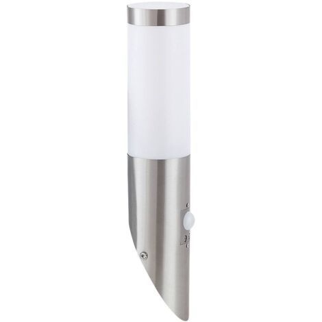 Lampada da parete con sensore di movimento 1xE27 Torcia Inox cromo satinato 8266 Rabalux