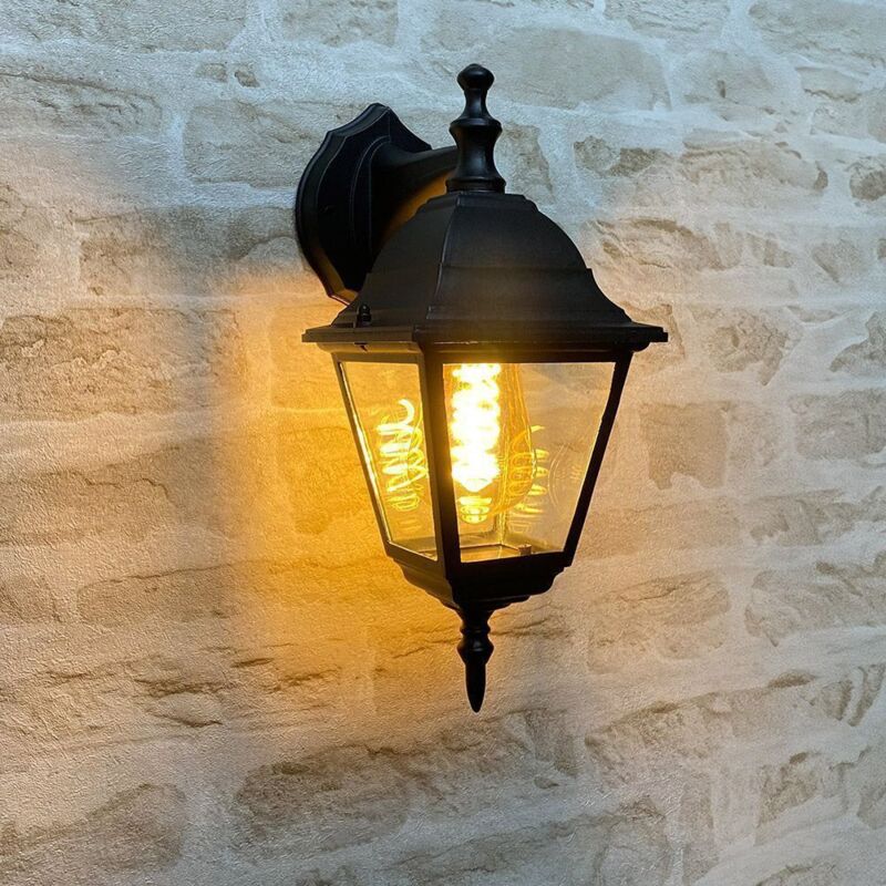 Image of Arum Lighting - Lampada da parete da esterno rivolta verso il basso bellerive E27 IP44