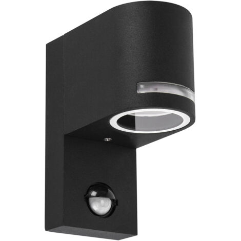 Lampada da parete da giardino con sensore di movimento FOREST S GU10 C IP54, nera