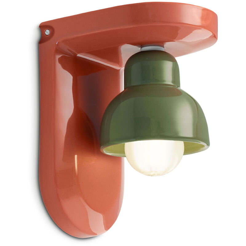 Lumetto Vintage Dec Berimbau Ferro Ceramica Arancio Pok E Verde 1 L...