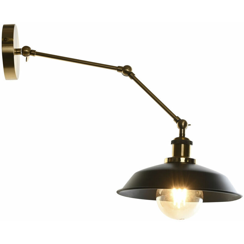 Image of Dkd Home Decor - Lampada da Parete 26 x 53 x 23 cm Nero Dorato Metallo Vintage 220 v 50 w