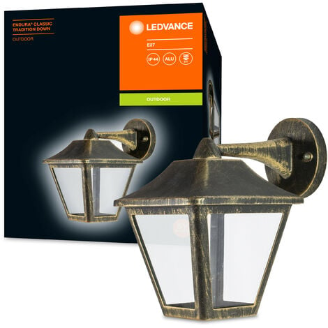 Lampada da parete e soffitto a LED LEDVANCE, apparecchio per applicazioni esterne, presa E27, Endura Classic Trad Down