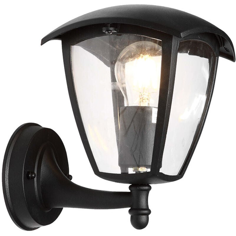 E27 impermeabile in alluminio nero IP44
