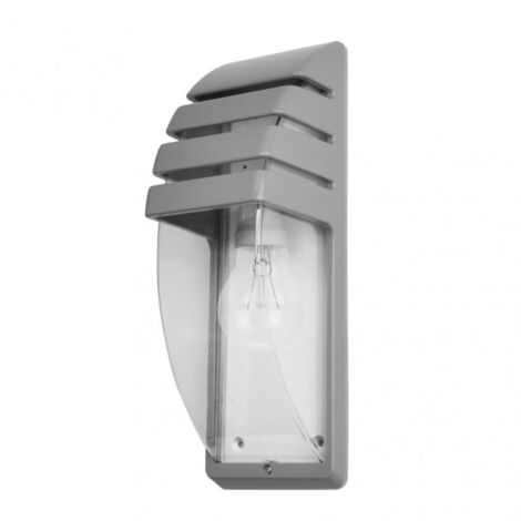 Lampada da parete elnath 1xe27 grigio ip44 35x12x12 cm