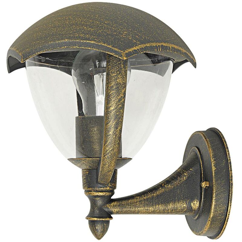 Image of lampada da parete esterna della luce Miami metallo plastica antikgold L: 21cm B: 20cm H: 23,8cm IP44