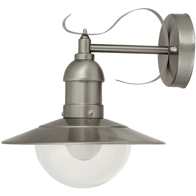 Image of Lampada da parete esterna della luce Oslo metallo inossidabile plastica colorata / l trasparente: 28 cm b: 24cm h: 26,5cm IP44