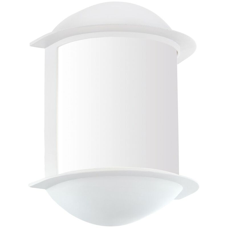 Image of Eglo - lampada da parete esterna led bianco Isoba l bianco: h 16 centimetri: 22cm d: 10,5 cm IP44