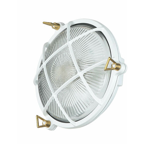 Applique da esterno alluminio ip54 bianca per lampadina e27 - 586