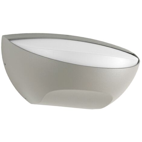Lampada da parete esterno BULL - LED 13W 4000K protezione IP54 in alluminio Silver