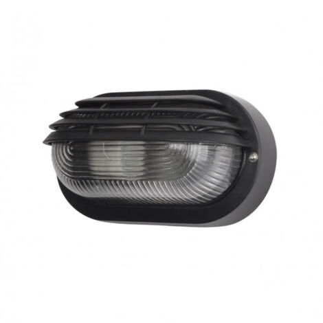 FABRILAMP Lampada da parete ext.ovale canopus small 1xe27 policarbonato nero 10x20,5x11,5 cm ip44