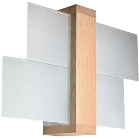 Lampada da parete Feniks legno naturale 43x30x12cm Sollux