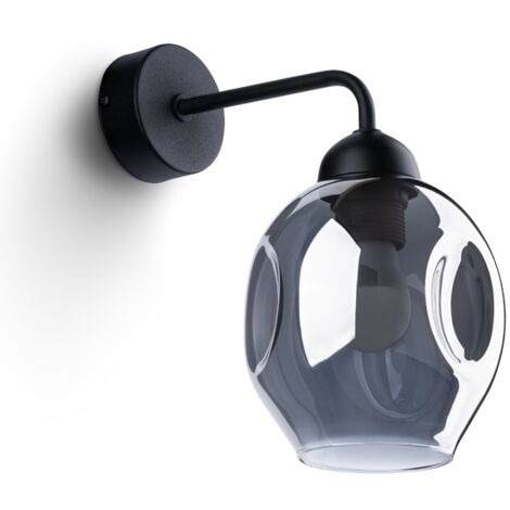 Lampada da parete Fillan nero 25x29x15cm Sollux
