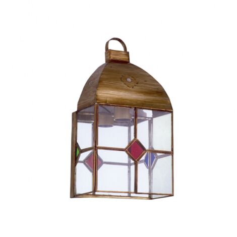 Lampada da parete Granada 1xe27 pelle/colori 30x16x10 cm